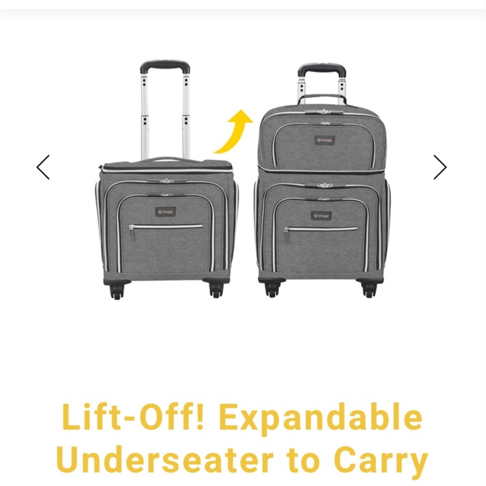 Grey two piece luggage set